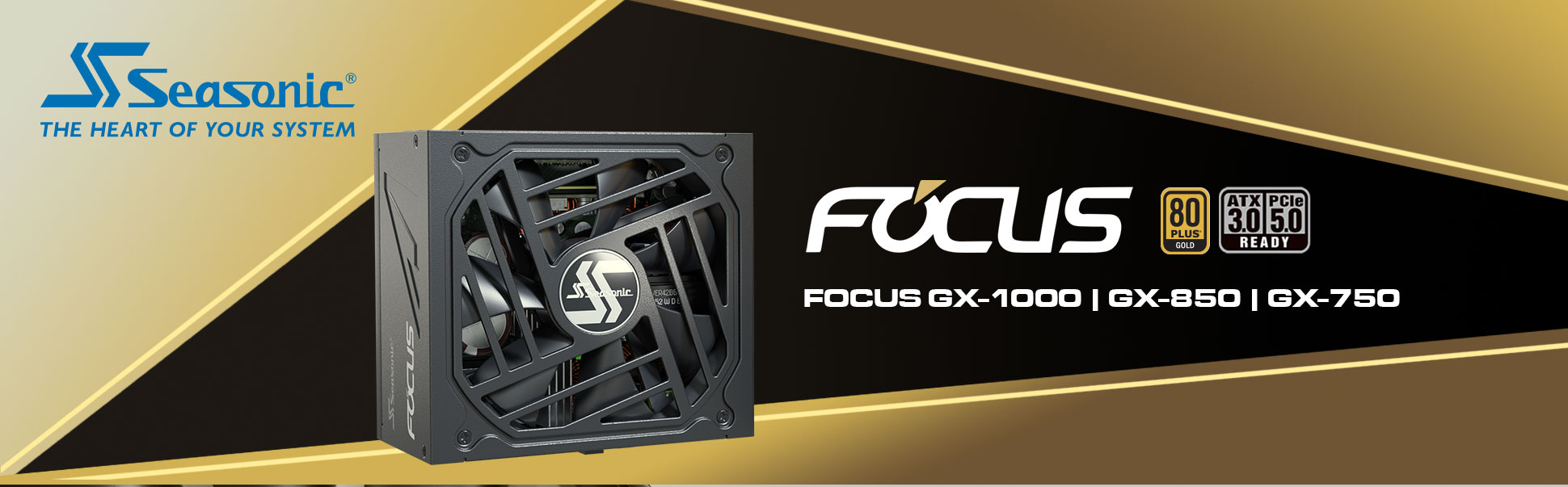 Seasonic FOCUS V3 GX-750, 750W 80+ Gold, Full-Modular, Fan Control in ...